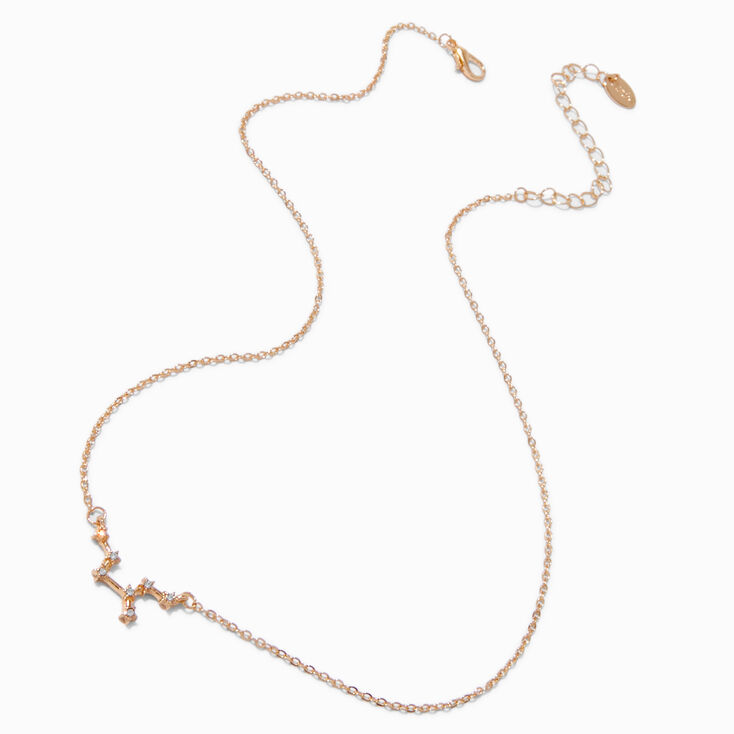 Gold-tone Zodiac Constellation Pendant Necklace - Virgo,