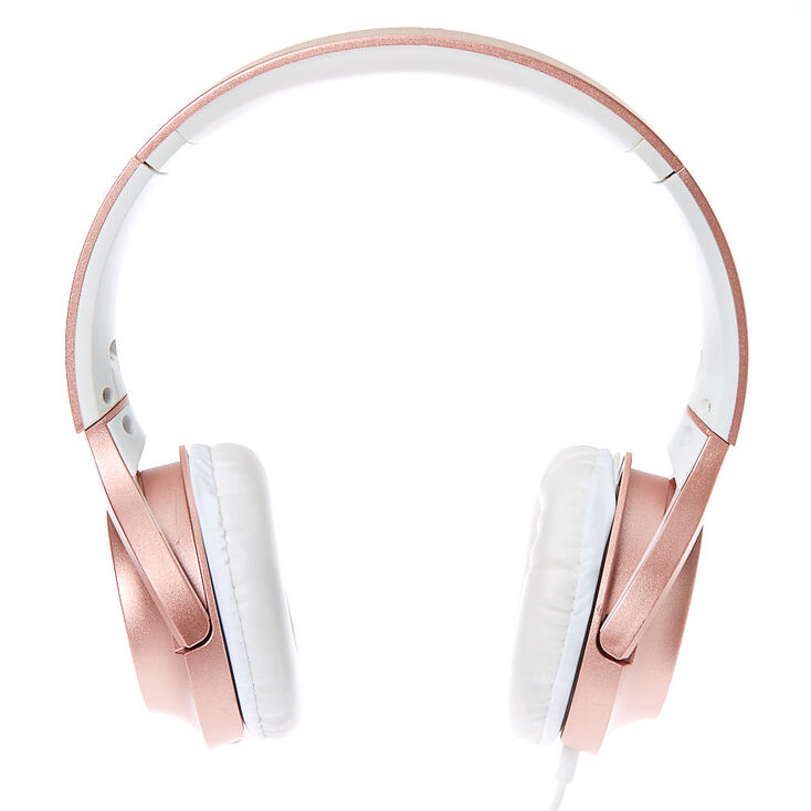 Metallic Headphones - Rose Gold,