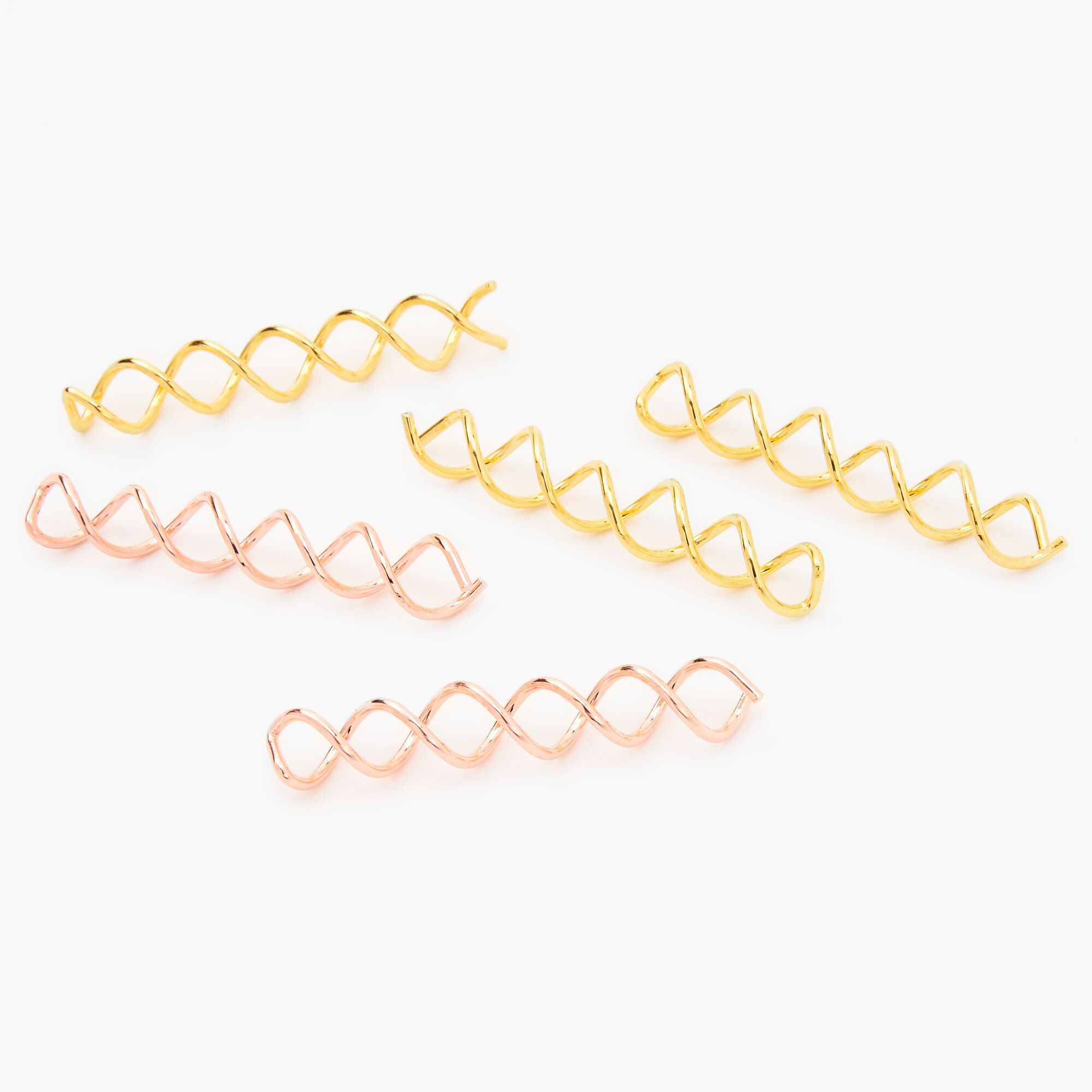Claire's Kit d’accessoires pour chignon à spirales en métaux mixtes - Lot de 5