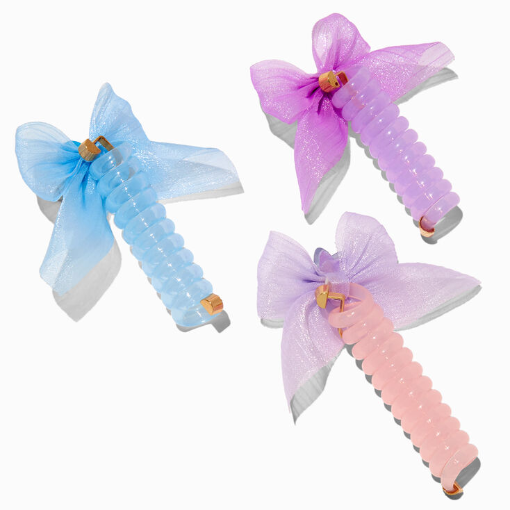 Claire&#39;s Club Sea Life Wrapped Bow Hair Ties - 3 Pack,