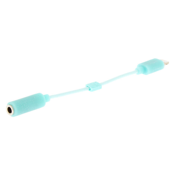 Adaptateur pour casque audio vert menthe,