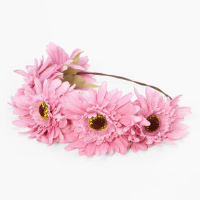 Gerbera Pink Daisy Flower Crown,