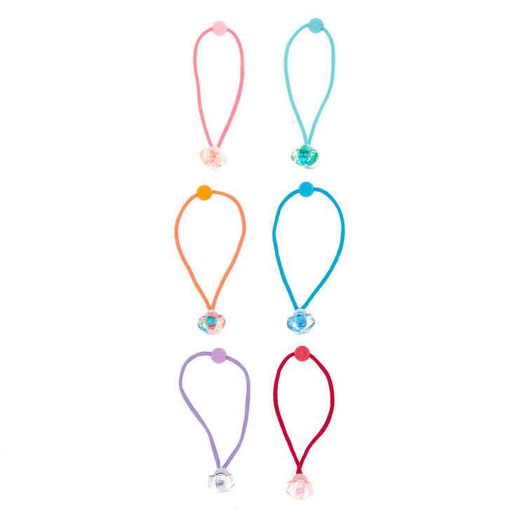 Claire&#39;s Club Rainbow Flower Hair Bobbles - 6 Pack,