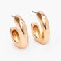 Gold 20MM Thick Square Bottom Hoop Earrings,