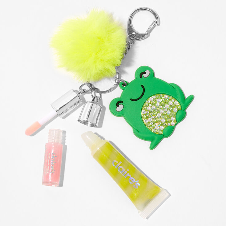 Porte-cl&eacute;s gloss bling bling grenouille verte,