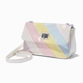 Rainbow Sheen Striped Crossbody Bag,