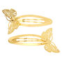 Gold Butterfly Jumbo Snap Hair Clips - 2 Pack,