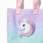 Claire&#39;s Club Pastel Rainbow Unicorn Tote Bag,