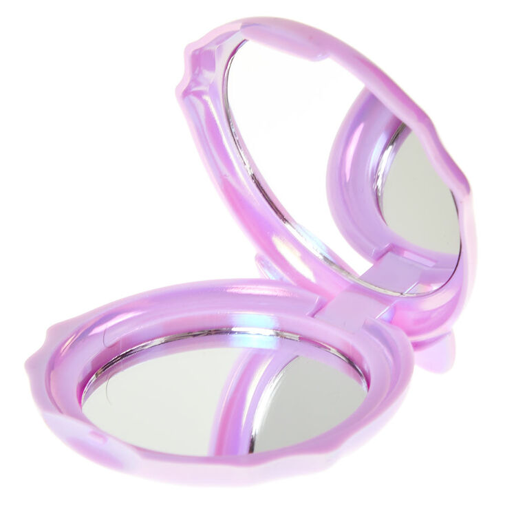 Feline Compact Mirror - Purple,