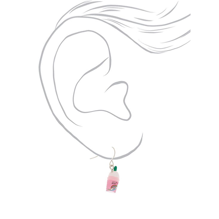 1&quot; Unicorn Frappe Drop Earrings - Pink,