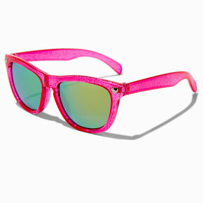 Lunettes de soleil r&eacute;tro &agrave; paillettes rose vif Claire&#39;s Club,