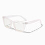 Light Pink Rectangular Clear Lens Frames,
