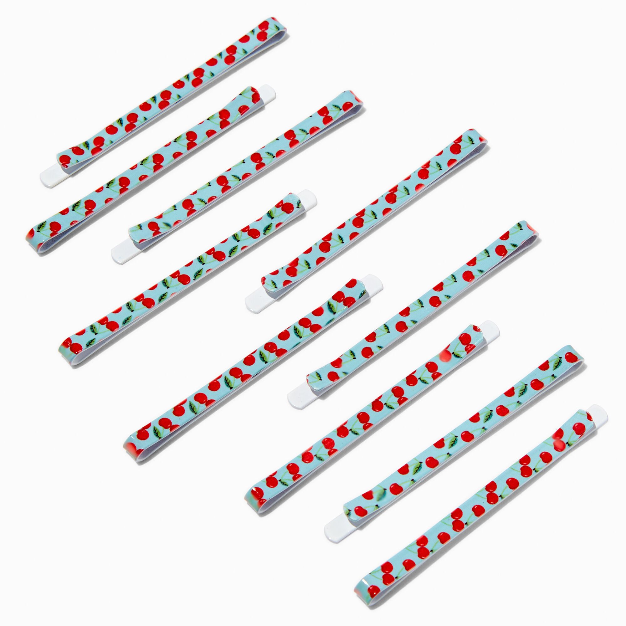 View Claires Cherry Bobby Pins 10 Pack Silver information