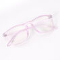 Transparent Retro Clear Lens Frames - Violet,