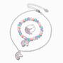 Claire&#39;s Club Silver-tone Pastel Unicorn Jewellery Set - 3 Pack,