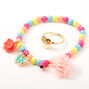 Claire&#39;s Club Roses &amp; Butterflies Rainbow Beaded Jewelry Set - 3 Pack,