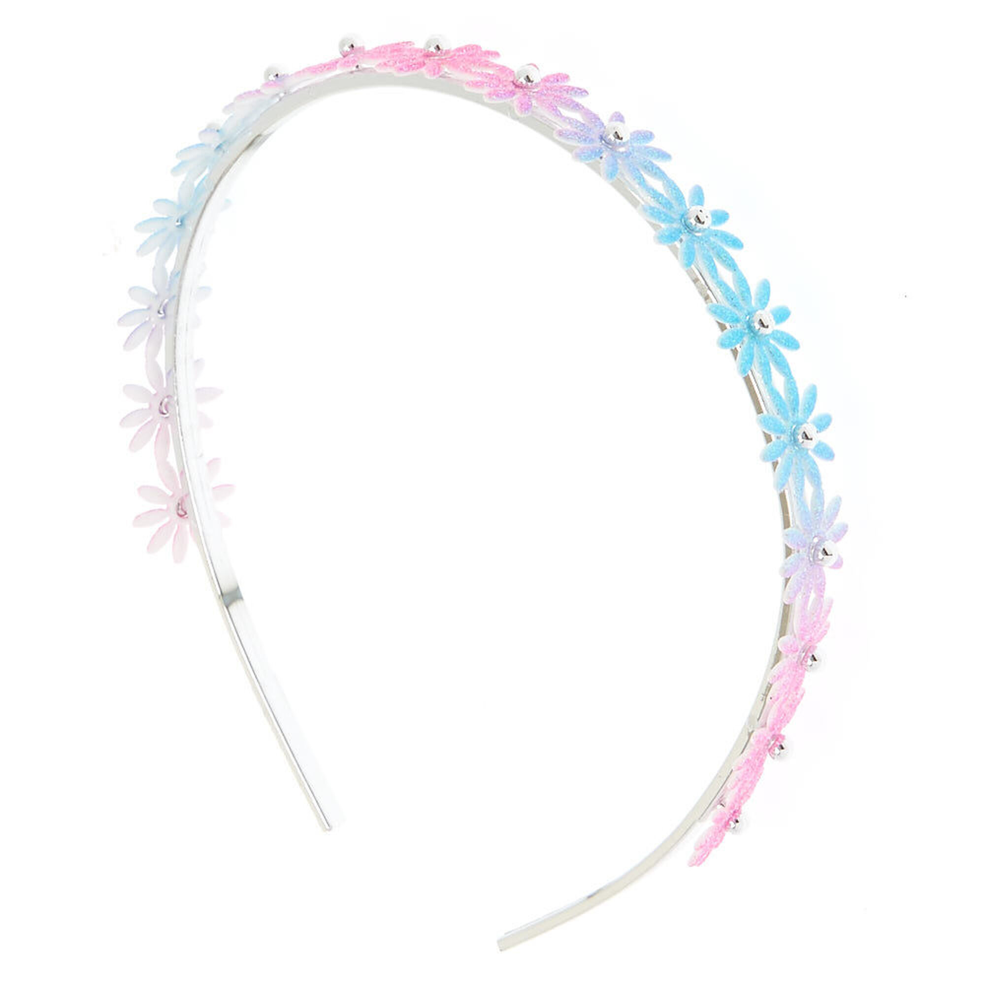 Pastel Glitter Daisy Headband | Claire's US
