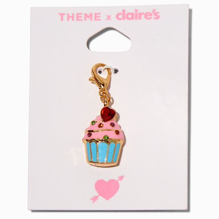T H E M E x Claire&#39;s Gold-tone Cupcake Charm,
