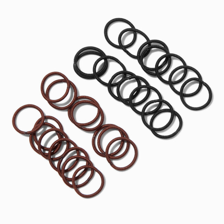 Brown &amp; Black Hair Ties - 3o Pack,