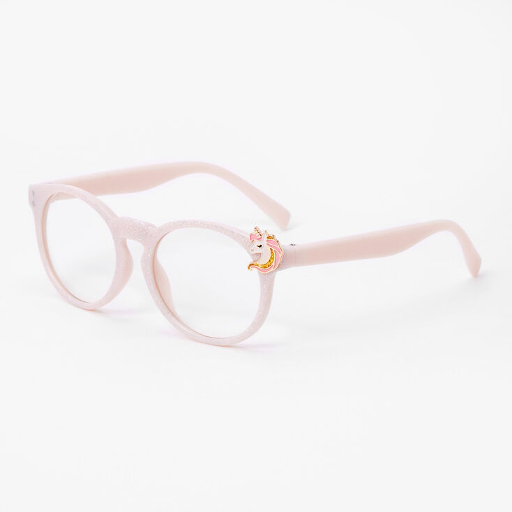 Claire&#39;s Club Glitter Unicorn Clear Lens Frames,