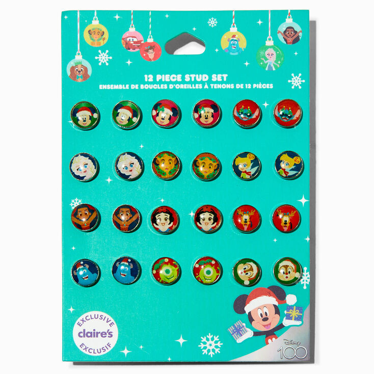 Disney Christmas Stud Earrings - 12 Pack,