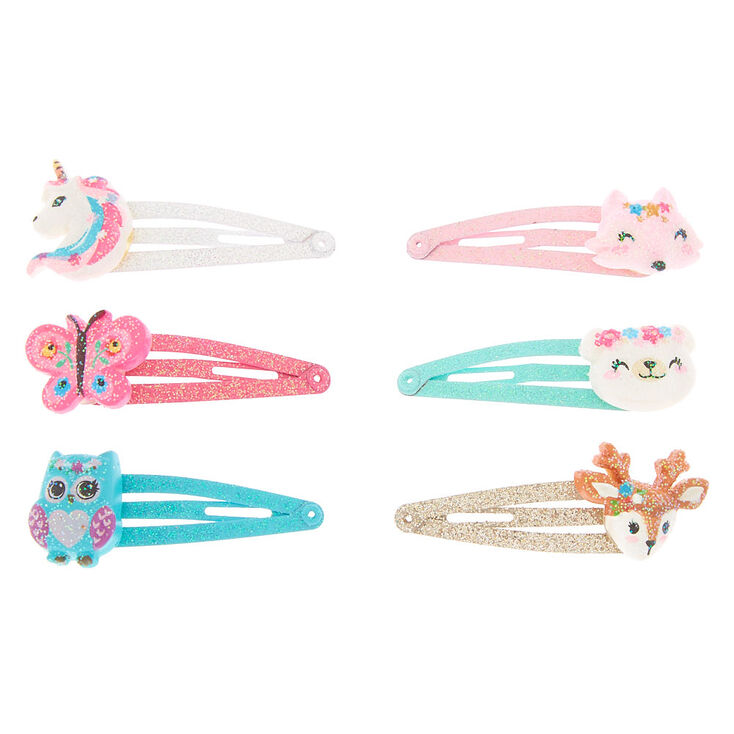 Lot de 6&nbsp;barrettes clic clac animaux du Claire&#39;s&nbsp;Club,