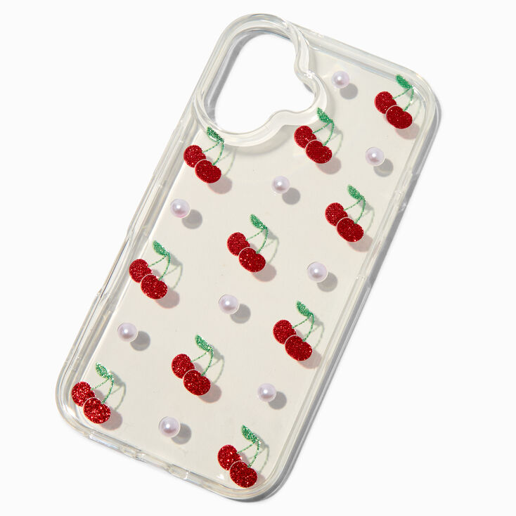 Glitter Cherries &amp; Pearls Phone Case - Fits iPhone&reg; 16,