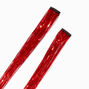 Red Tinsel Faux Hair Clip In Extensions - 2 Pack,