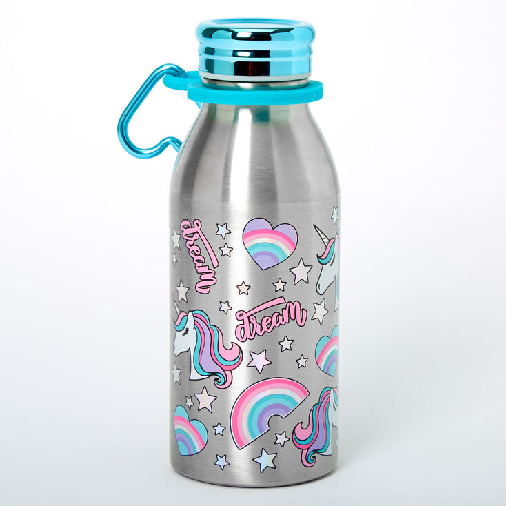 Unicorn Vibes Icon Water Botle - Silver,