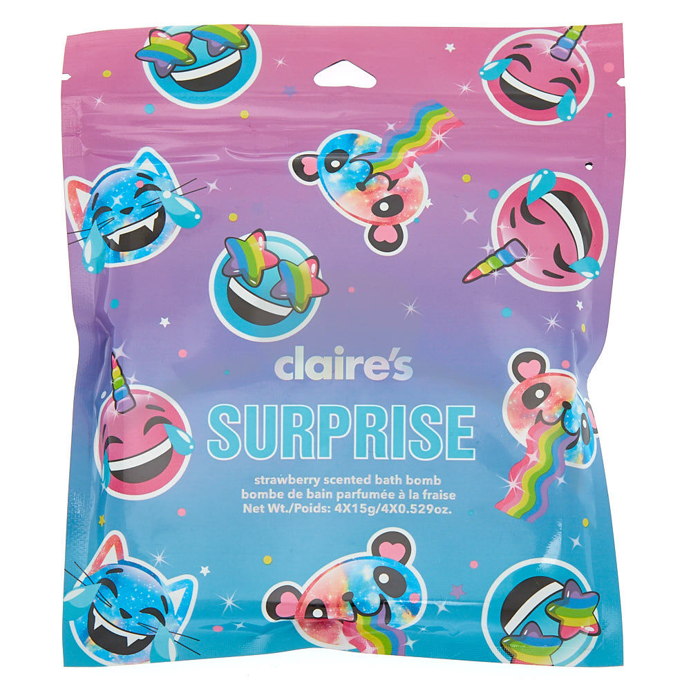 Rainbow Emoji Bath Bomb Blind Bag - 4 Pack,