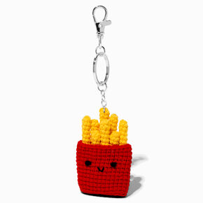 French Fries Crocheted Keychain,