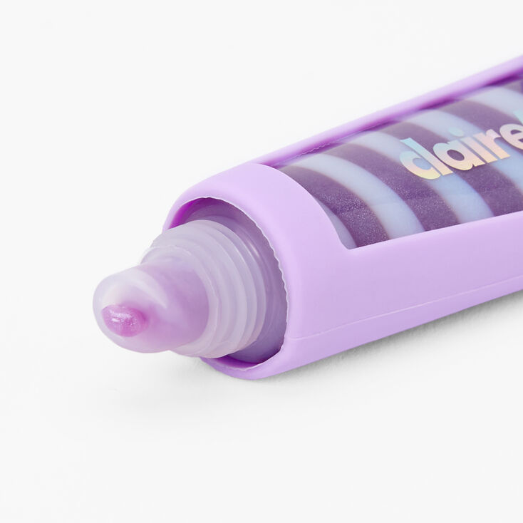 Initial Lip Gloss Tube - Purple, E,