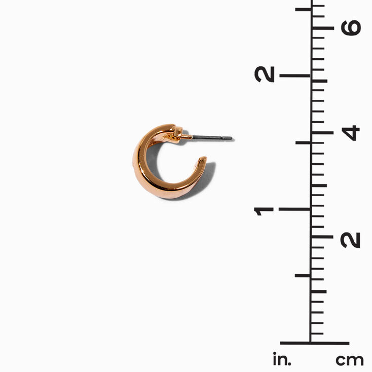 Gold-tone 10mm Wide Hoop Earrings,