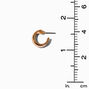 Gold-tone 10mm Wide Hoop Earrings,