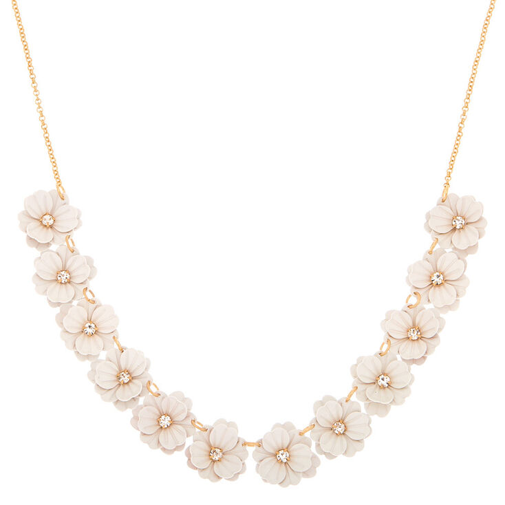 Claire's Collier volumineux floraison blanche