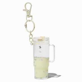 Ivory Water-Filled Tumbler Keyring,