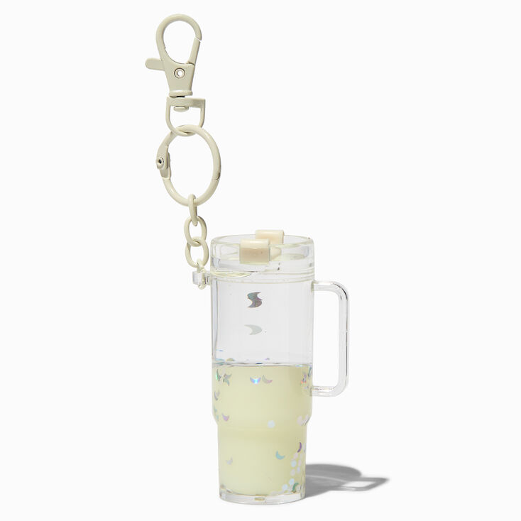Ivory Water-Filled Tumbler Keychain,