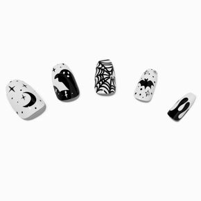 Halloween Icons Press On Faux Nail Set - 24 Pack,