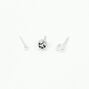 Sterling Silver 20G Peace Sign Nose Studs - 3 Pack,