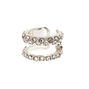 Thin & Thick Double Rhinestone Band Ear Cuff,