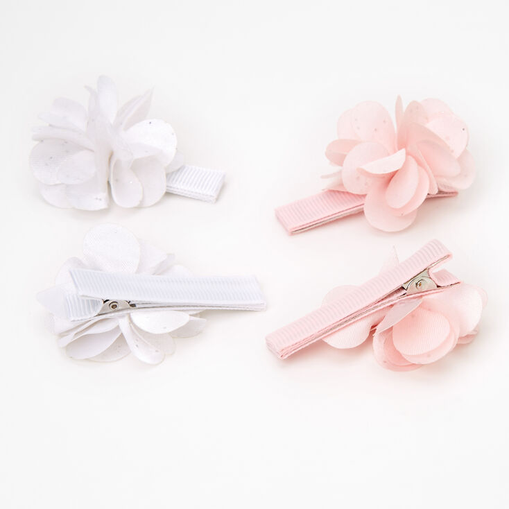 Claire&#39;s Club Chiffon Flower Hair Clips - 4 Pack,