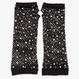Black Rhinestone Fishnet Arm Warmers,