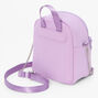 Solid Lavender Backpack Crossbody Bag,