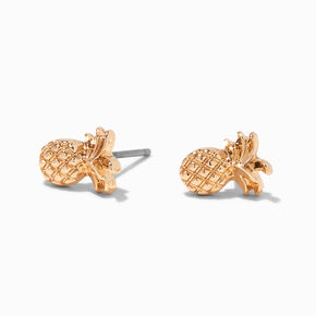 Gold Pineapple Stud Earrings,