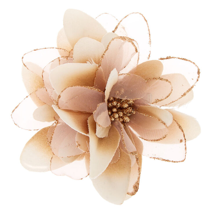 Claire's Barrette à cheveux avec fleur de lys couleur champagne