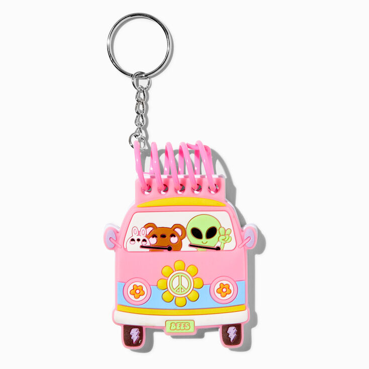 Groovy Bus Mini Diary Keychain,