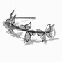 Black Organza Butterfly Double Row Headband,