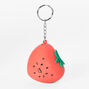 Red Strawberry Stress Ball Keychain,