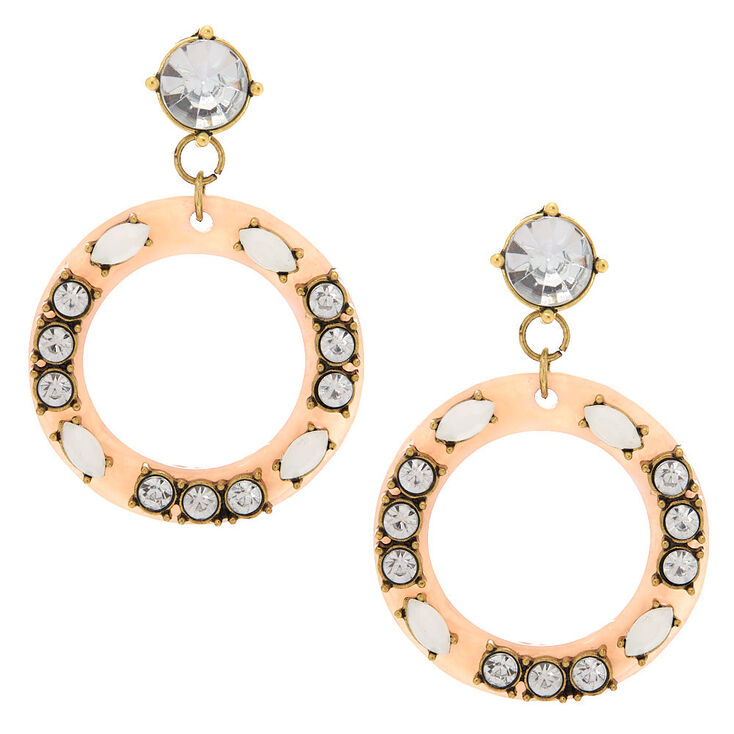 Claire's Pendantes cercles rose tendre 5 cm