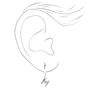 Silver Embellished Initial Huggie Hoop &amp; Stud Earrings - 3 Pack, M,